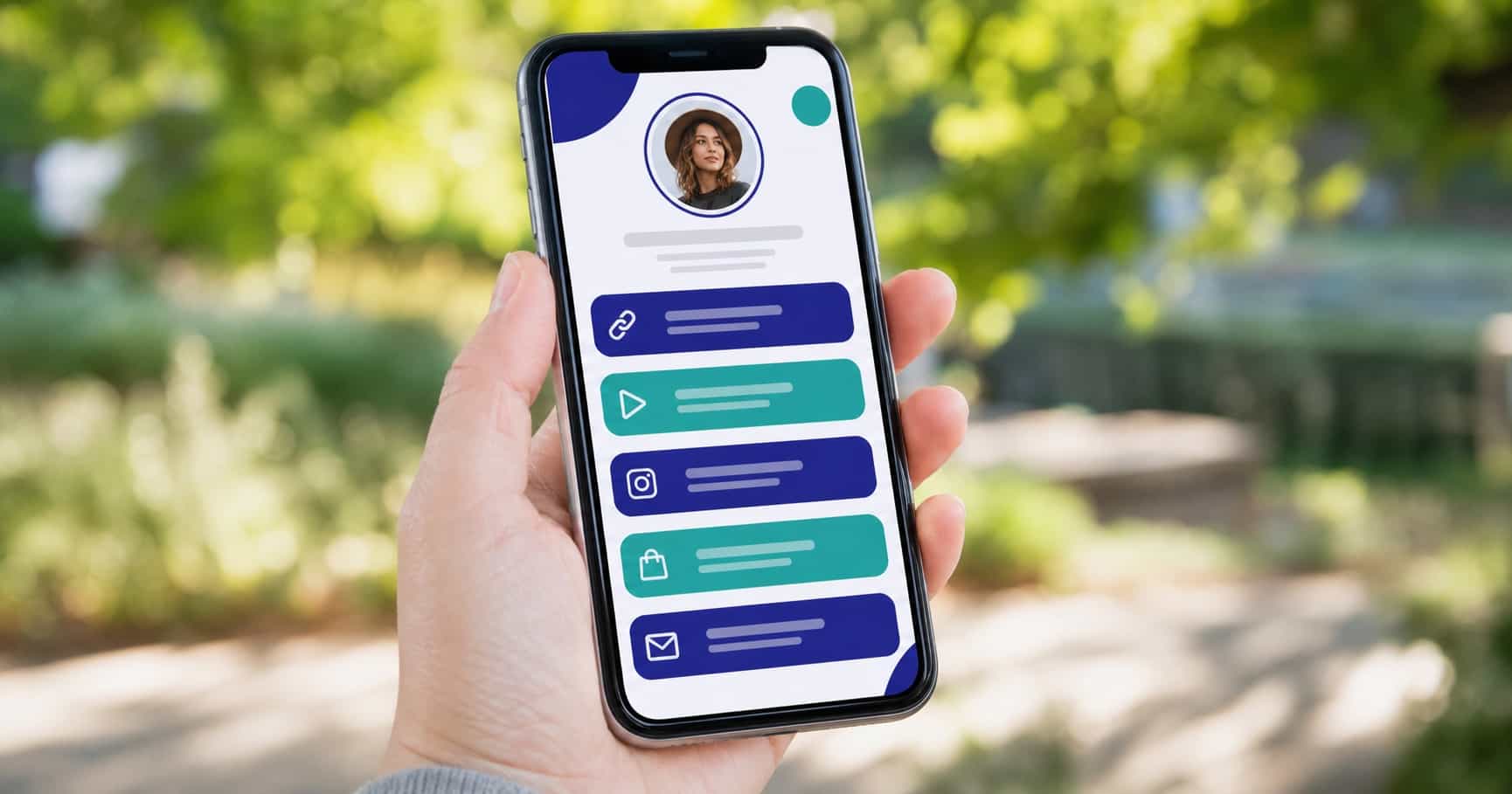 Princípios de design mobile-first para link na bio