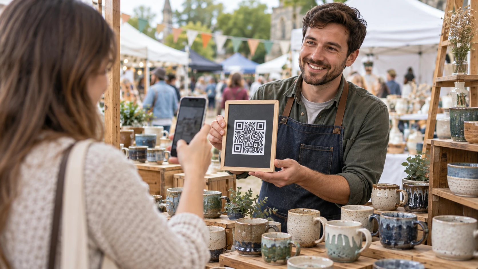 Ainda sem campo de link? Um QR Code leva a pessoa à sua página sem digitar nada.